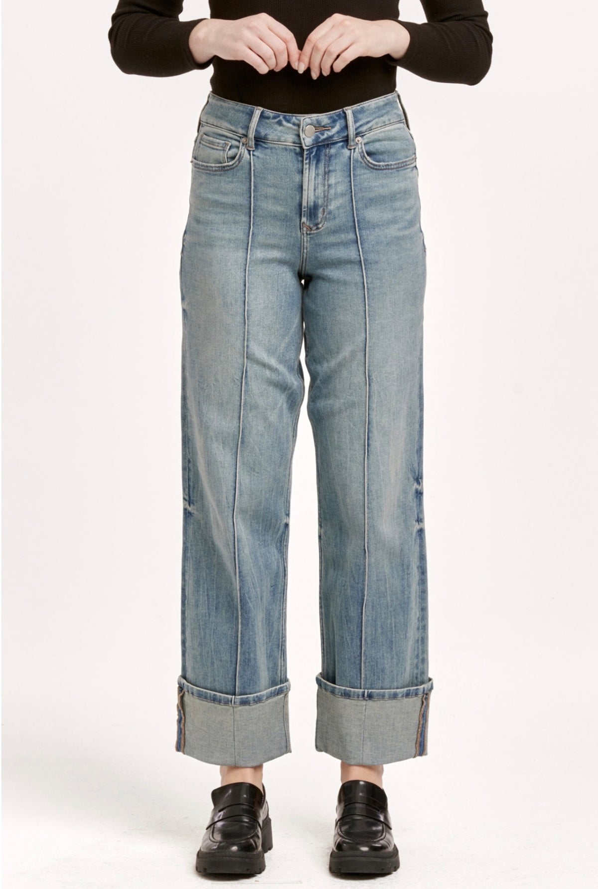Holly High Rise Cuffed Denim