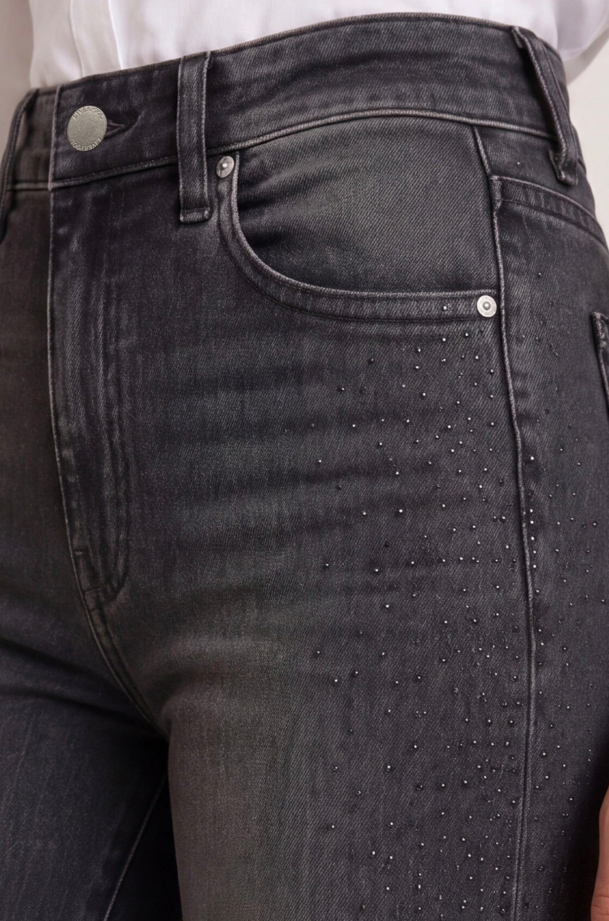 Lucy Bootcut Heirloom Denim W/Black Rhinestones