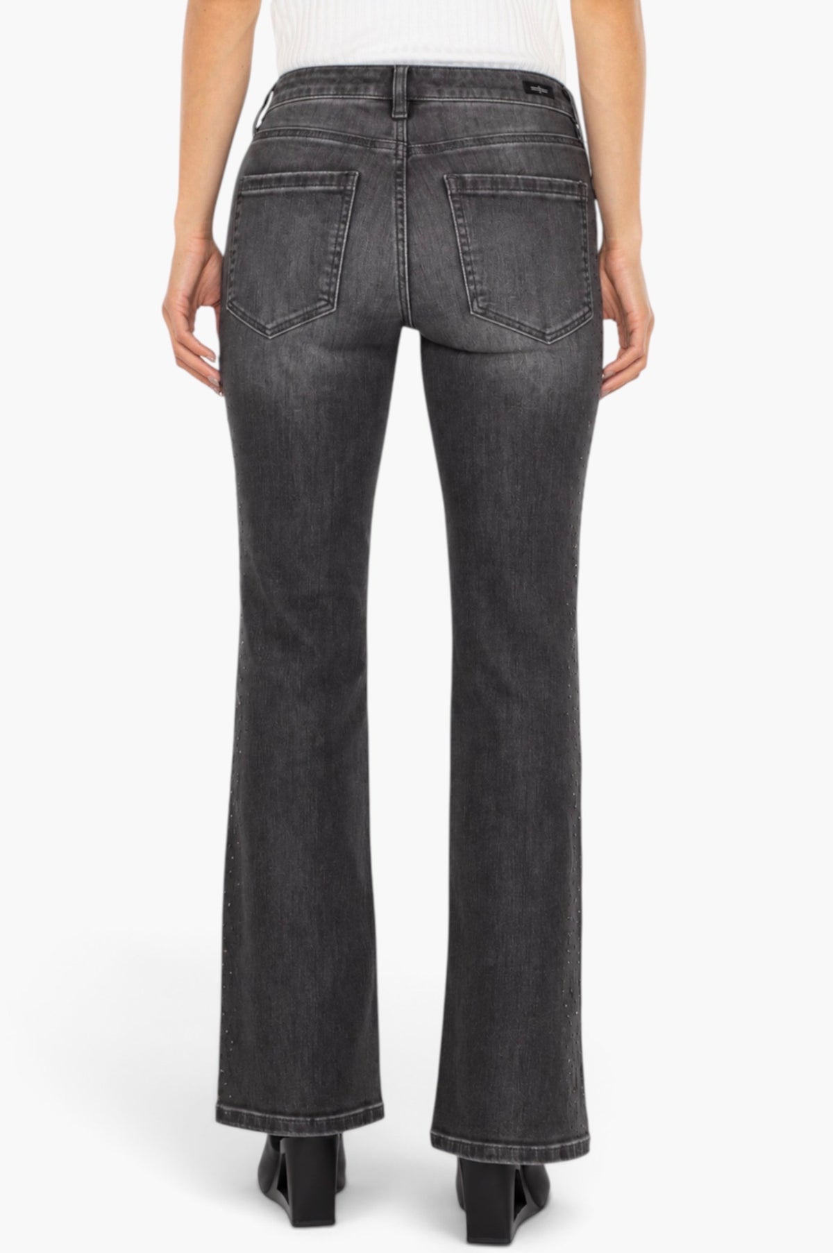Lucy Bootcut Heirloom Denim W/Black Rhinestones