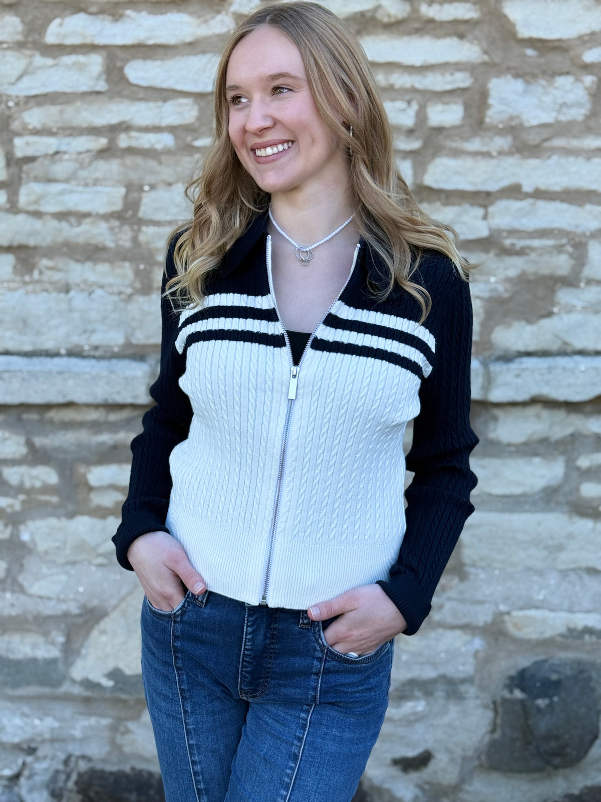 Nola Zip Up Sweater