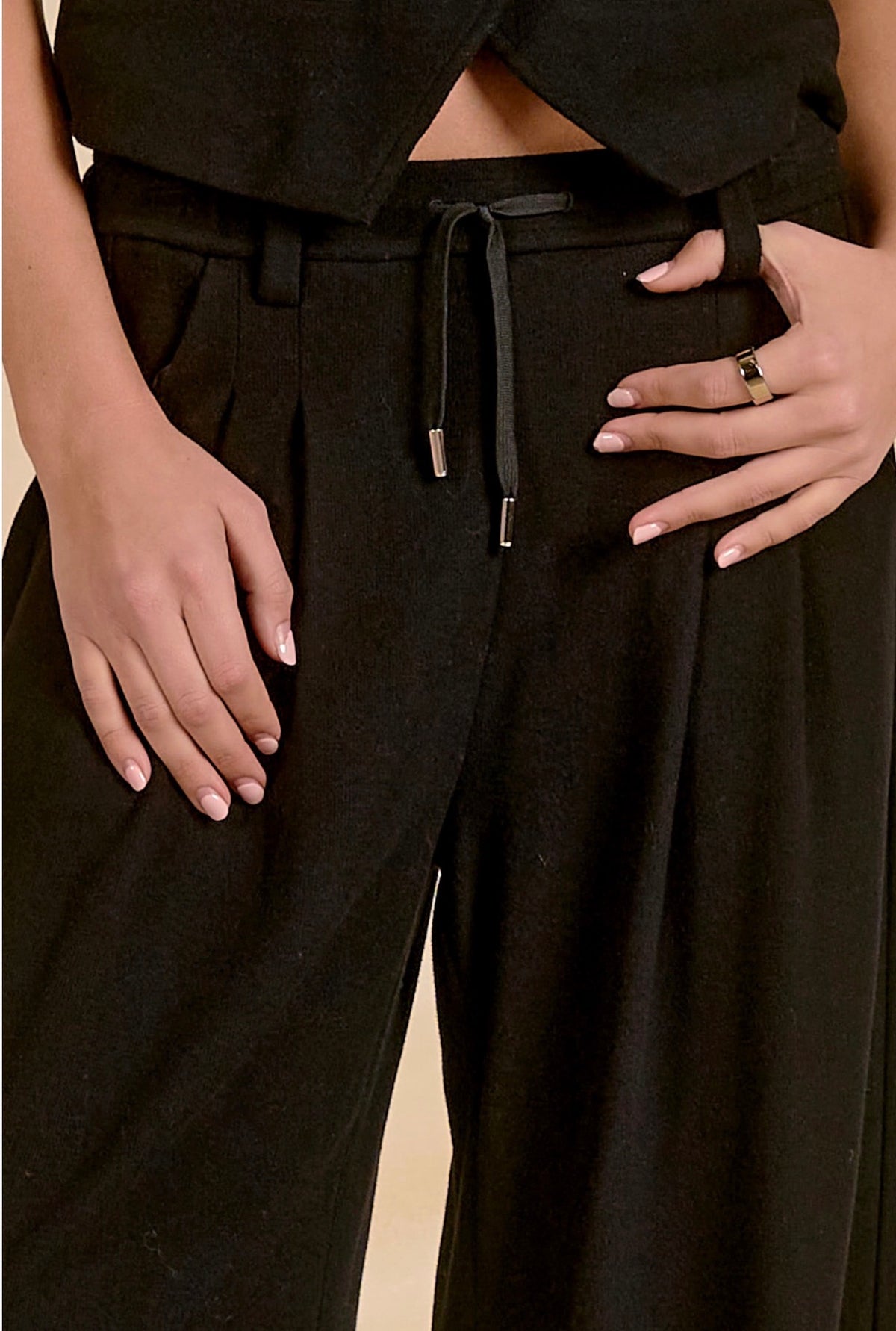 Wide Leg Pants Black