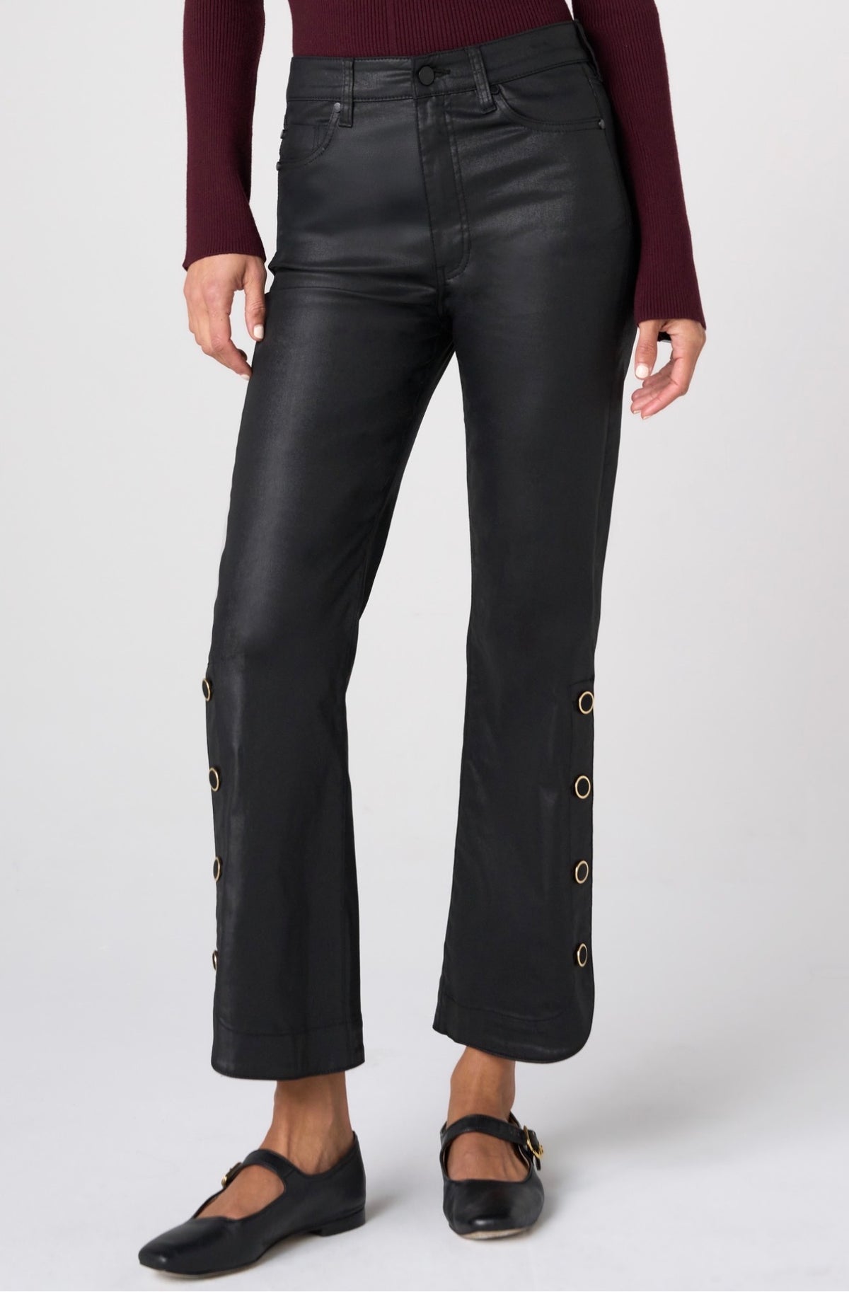 Hannah Crop Flare W/ Button Detail