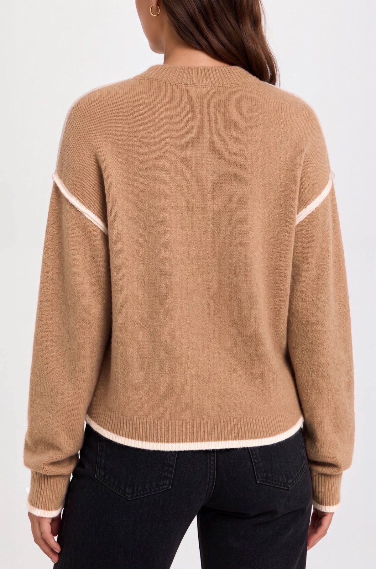 Crewneck Sweater Camel/Cream