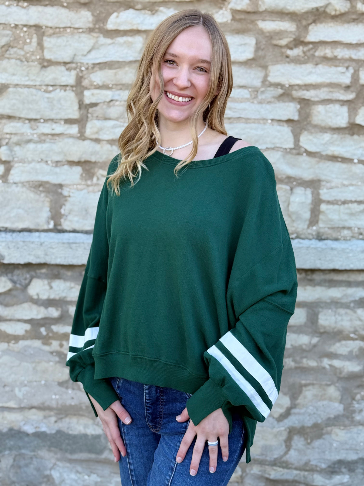Trenton Oversized Sweatshirt Pineneedle