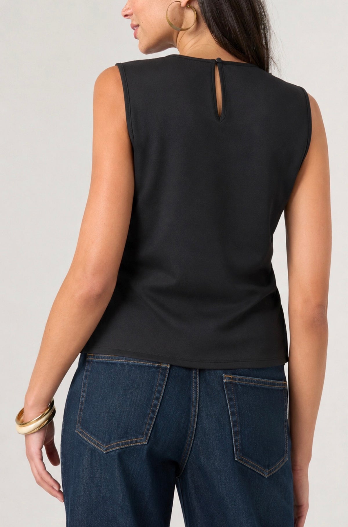 Sleeveless Embellished Knit Top