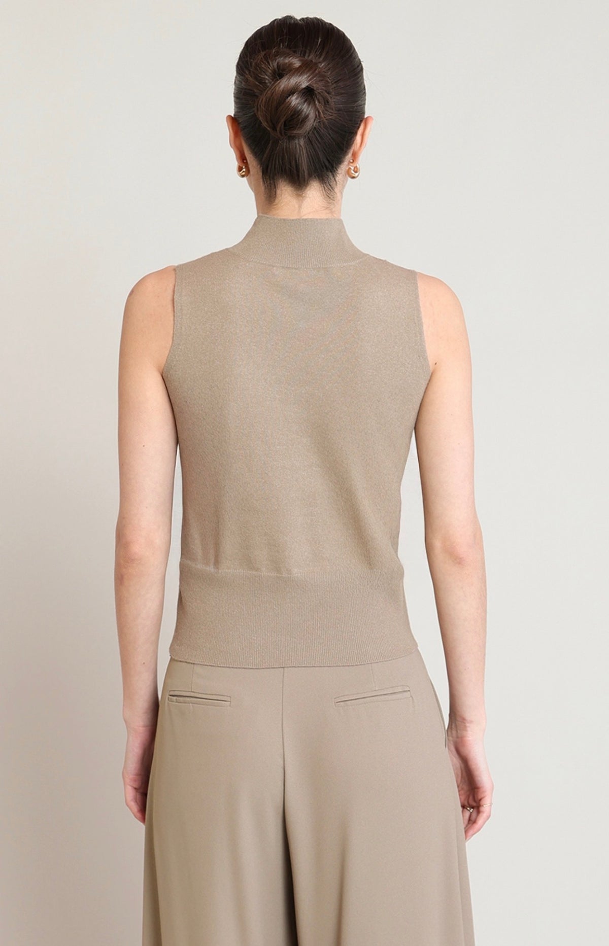 Mock Neck Sleeveless Top