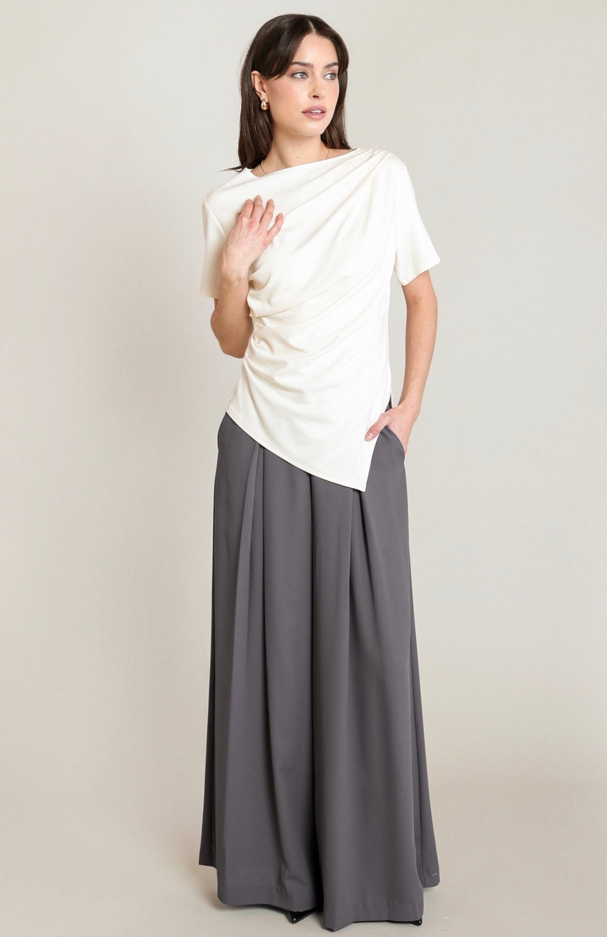 High Waisted Pleated Pants