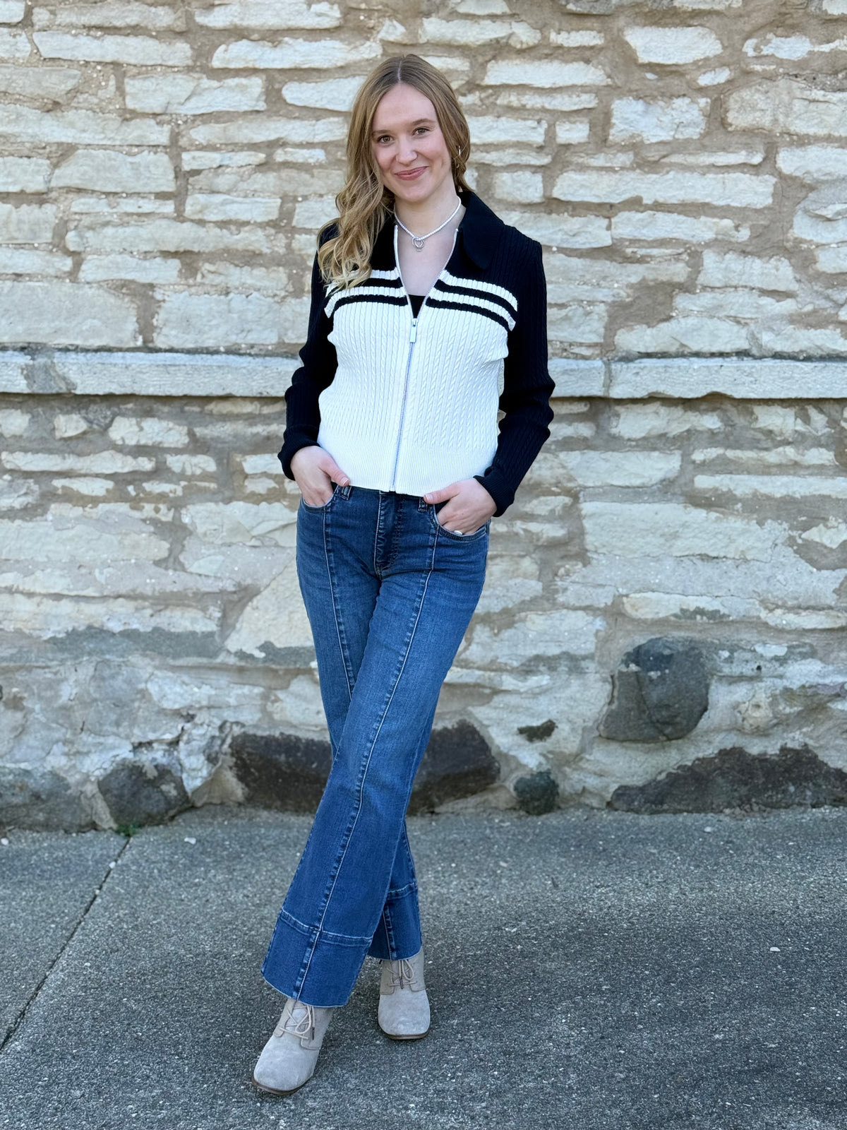 Nola Zip Up Sweater
