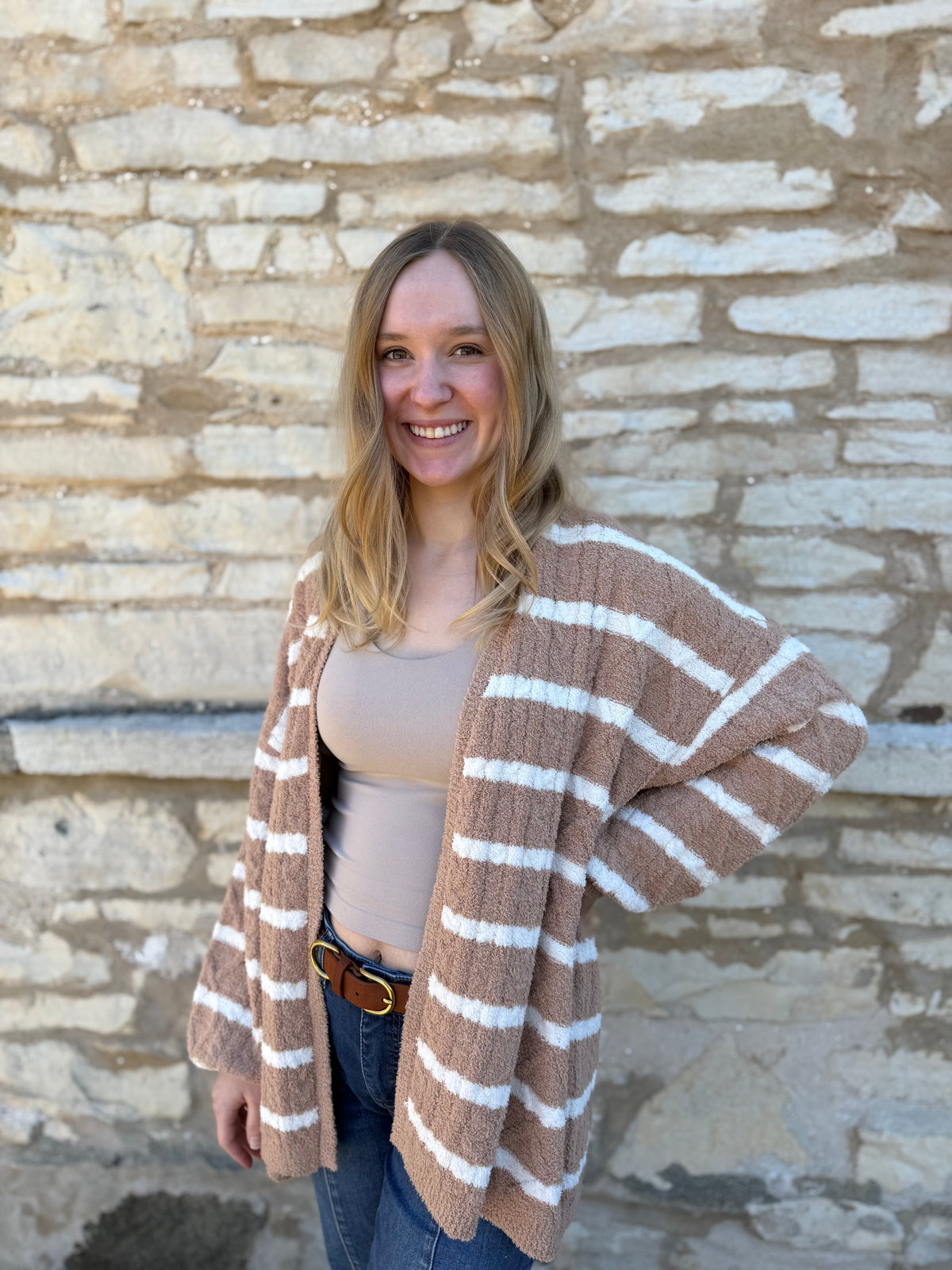 Long Sleeve Cardigan Sweater Chai