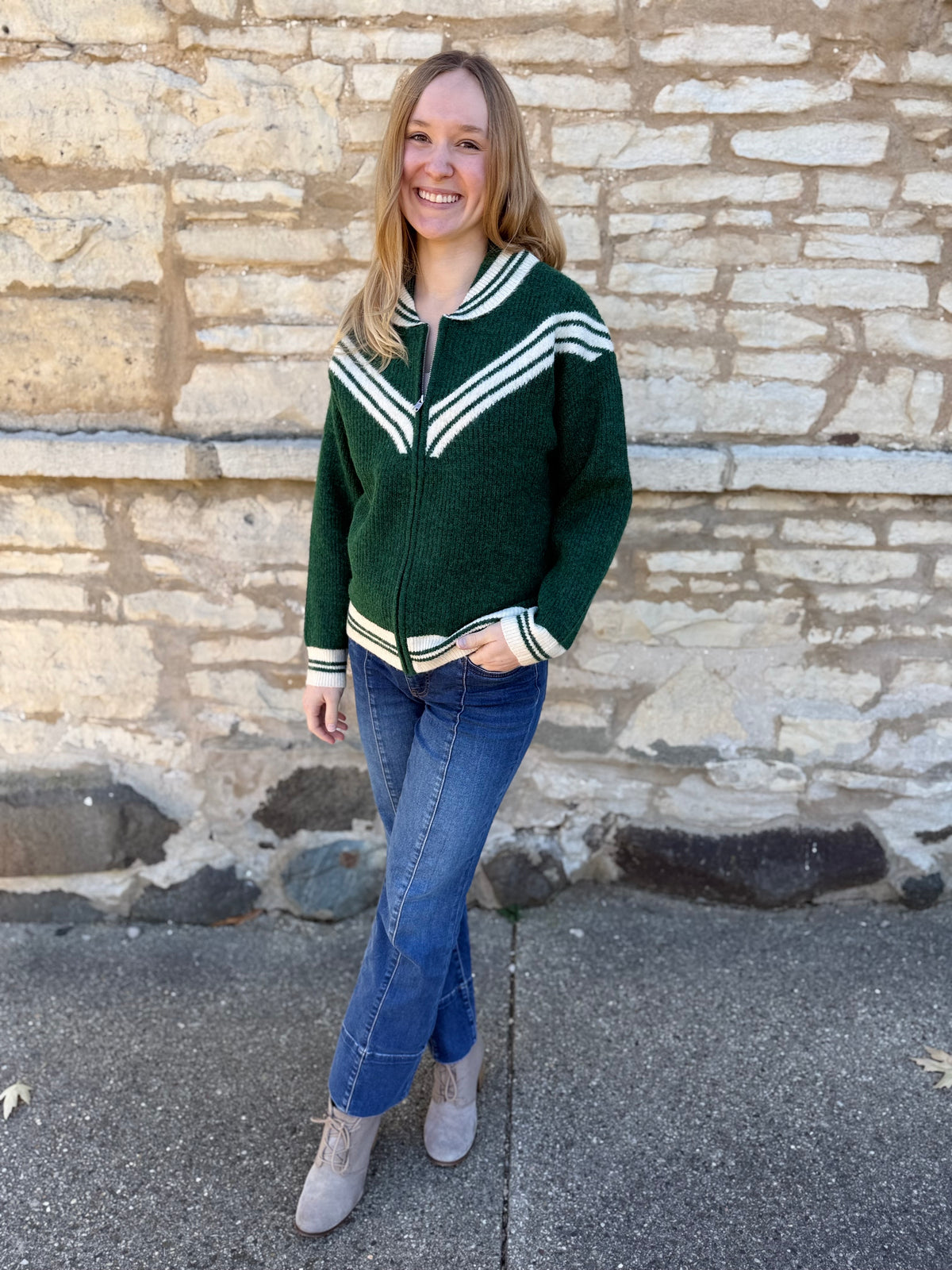 Devon Zippered Cardigan