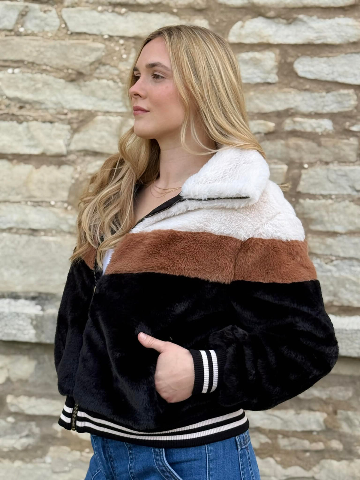 Tri-Color Long Sleeve Jacket