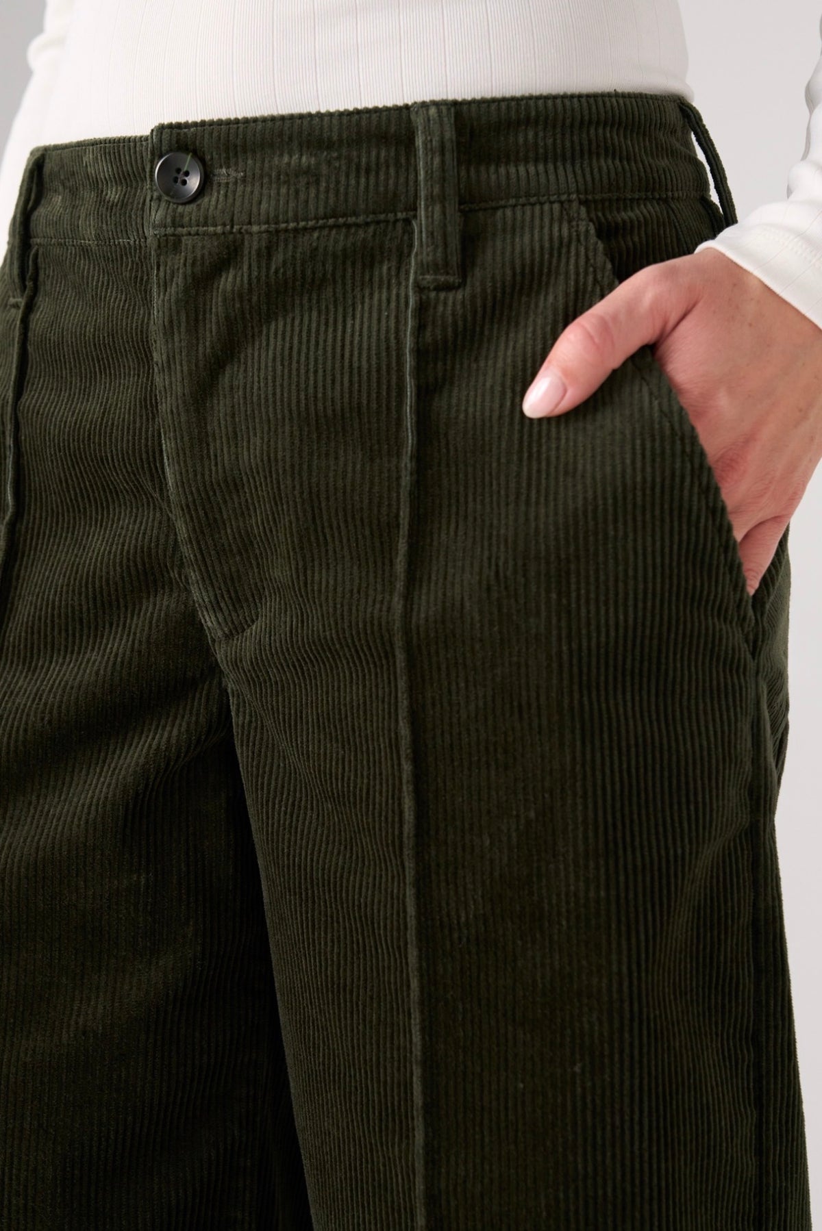 Wide Leg Crop Corduroy Pants