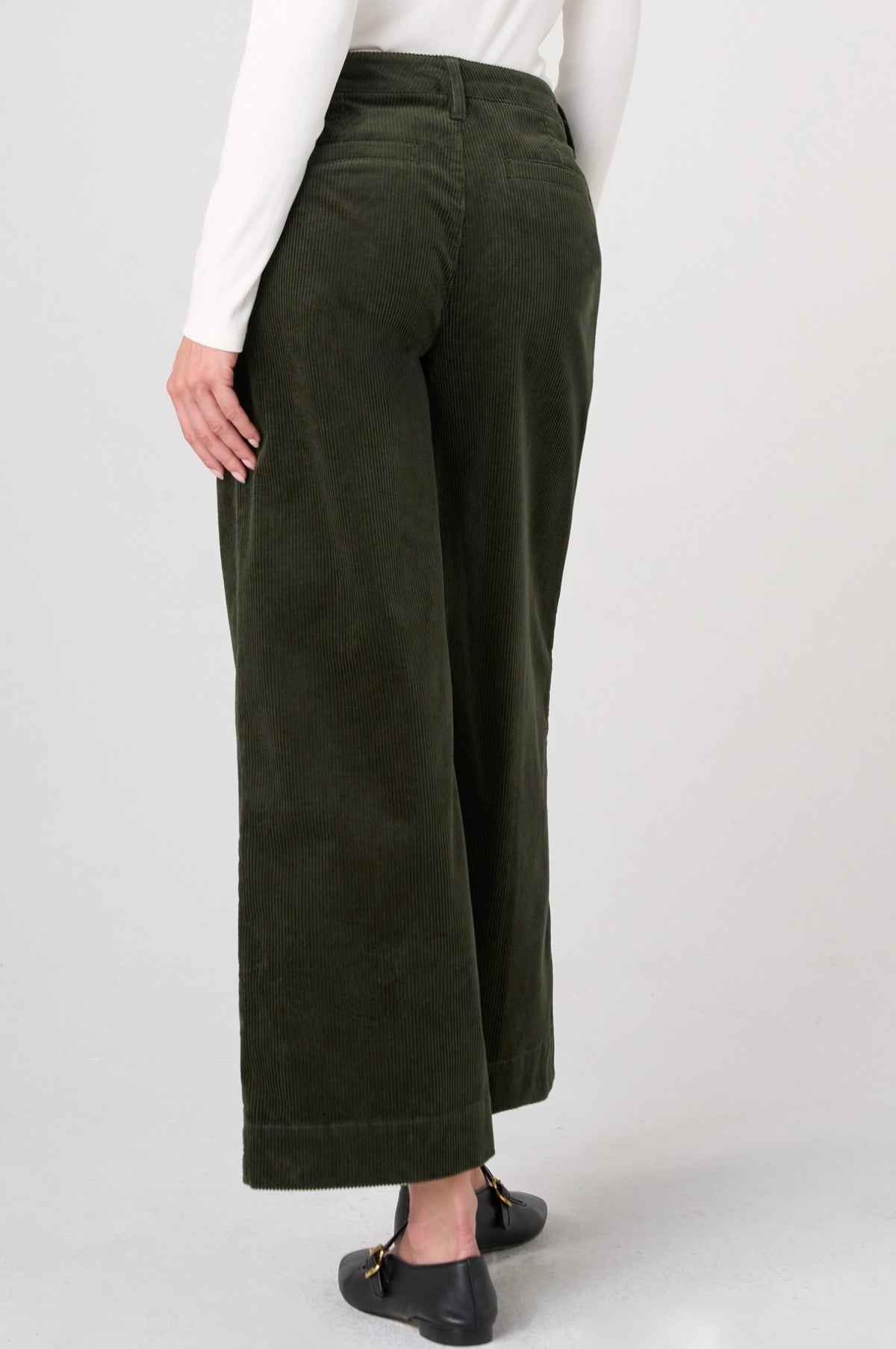 Wide Leg Crop Corduroy Pants