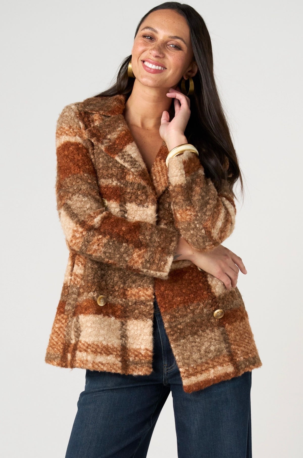 Nutmeg Double Breasted Peacoat