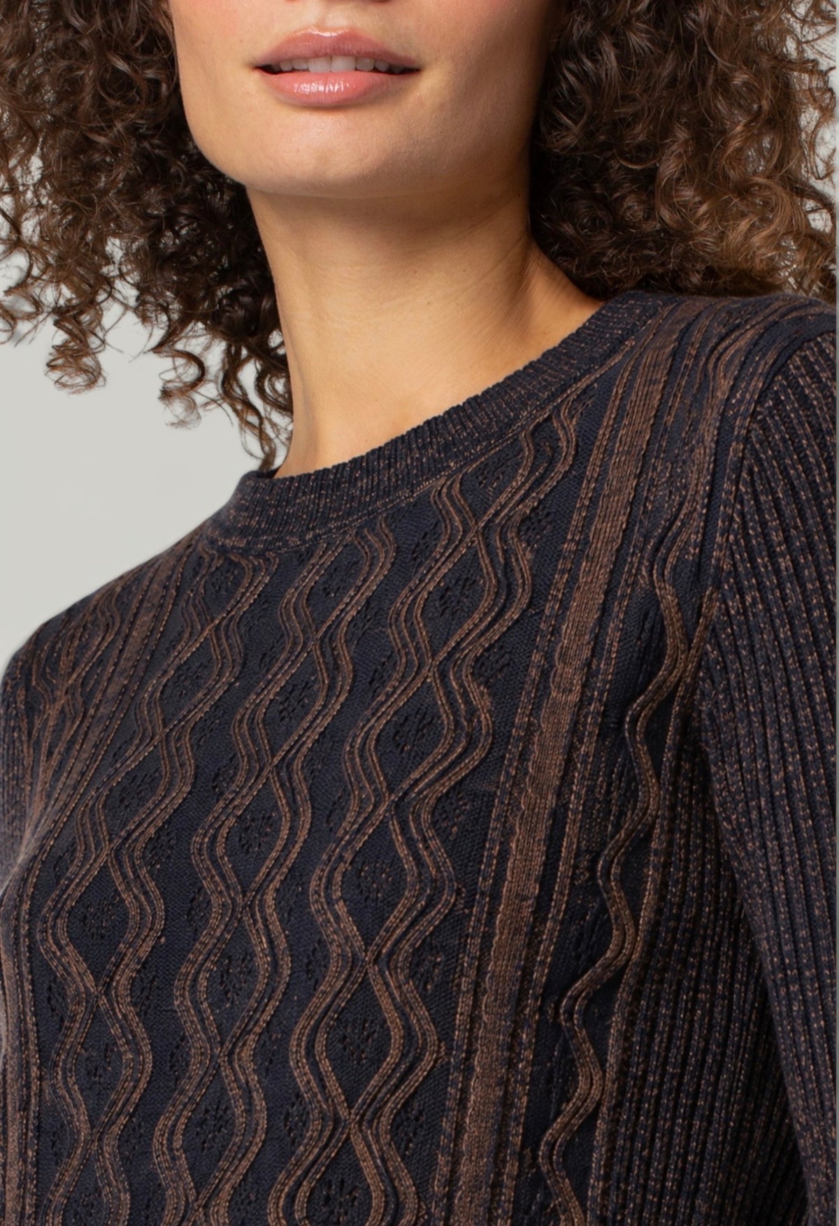 Sweater Navy/Brown