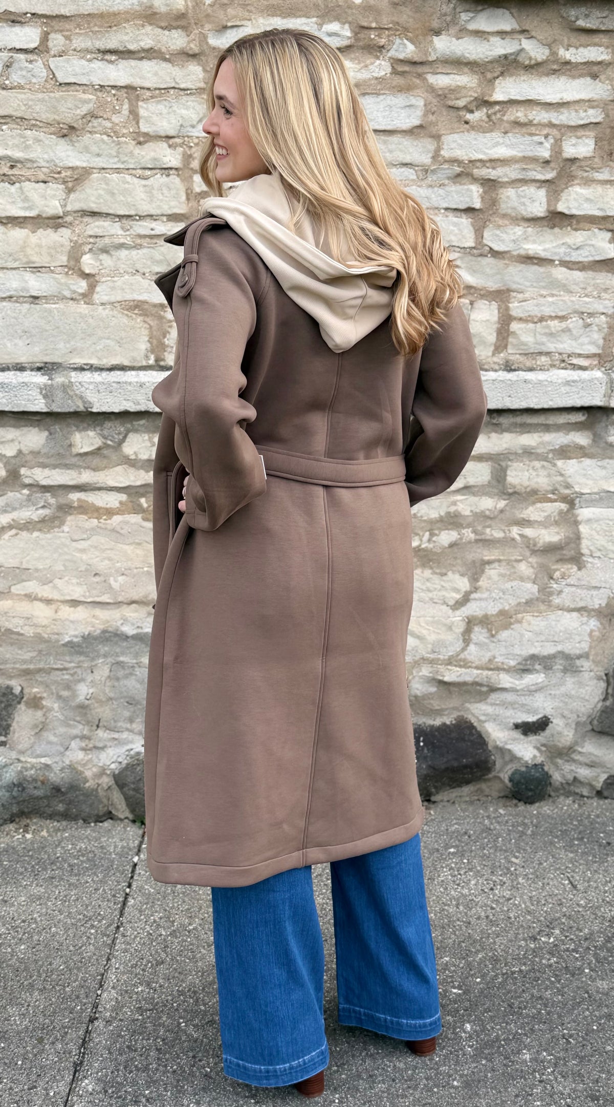 Detachable Hooded Trench Coat