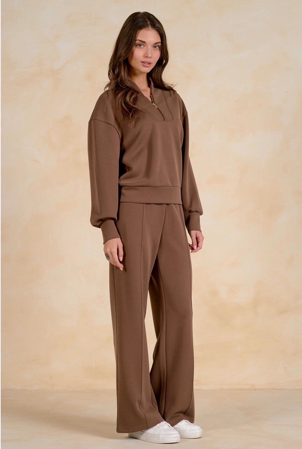 Long Sleeve 3/4 Zip Scuba Pullover