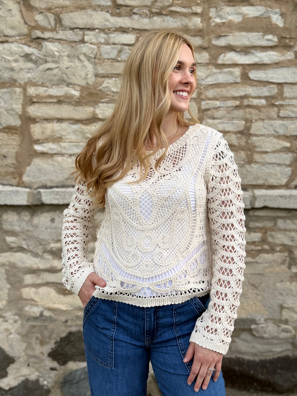 Button Up Crochet Top