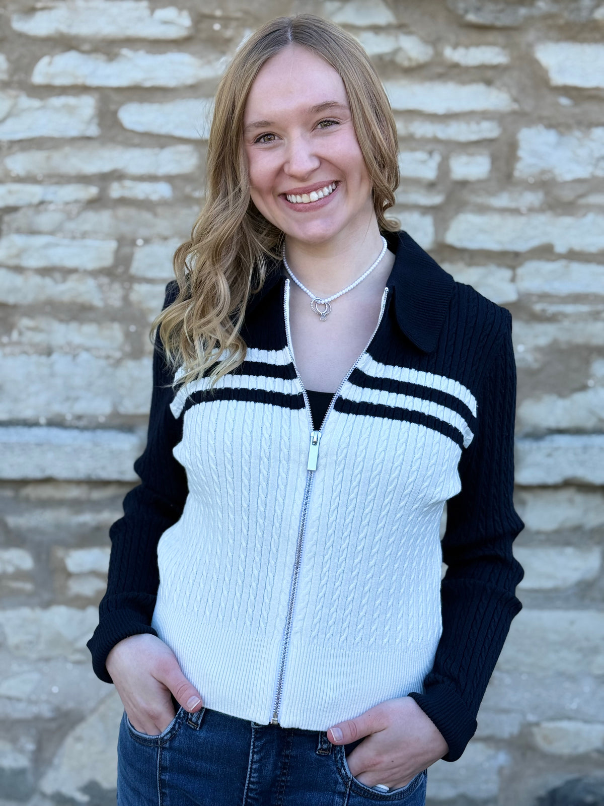 Nola Zip Up Sweater