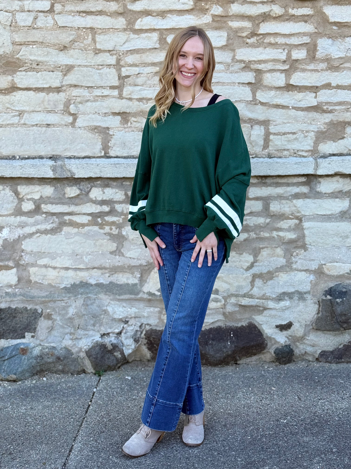 Trenton Oversized Sweatshirt Pineneedle