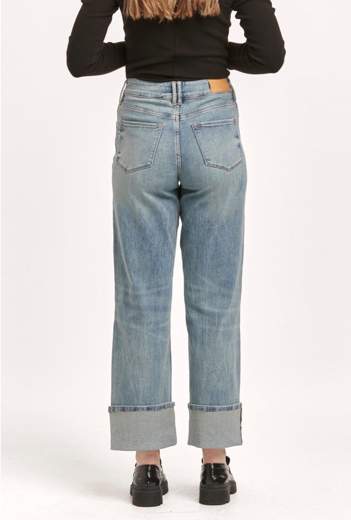 Holly High Rise Cuffed Denim