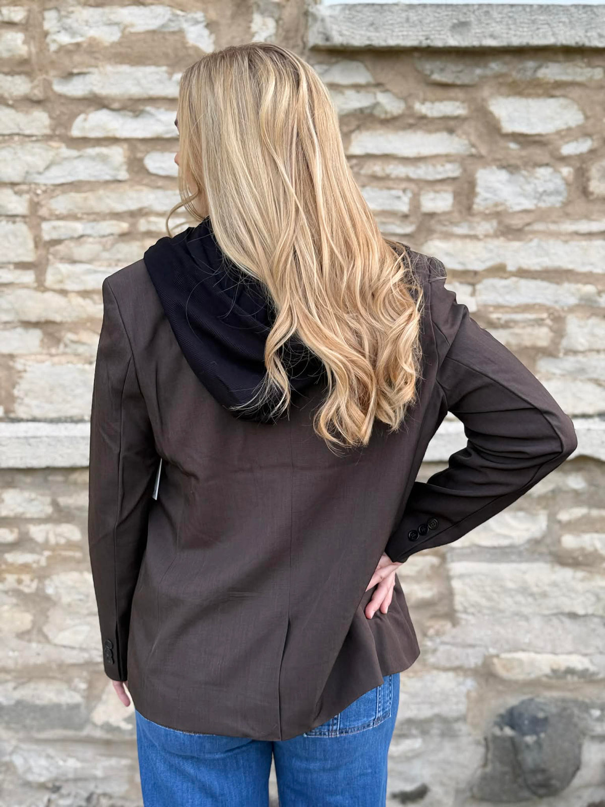 Detachable Hooded Blazer