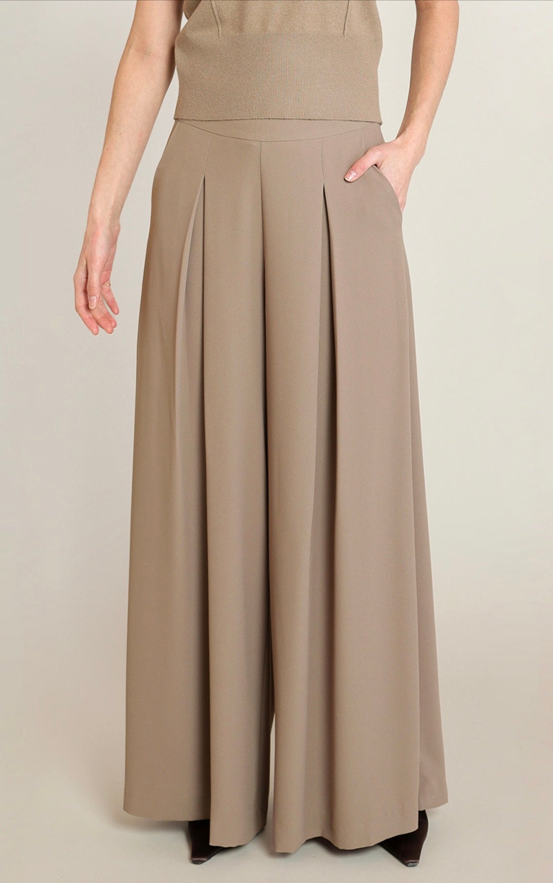 High Waisted Pleated Pants