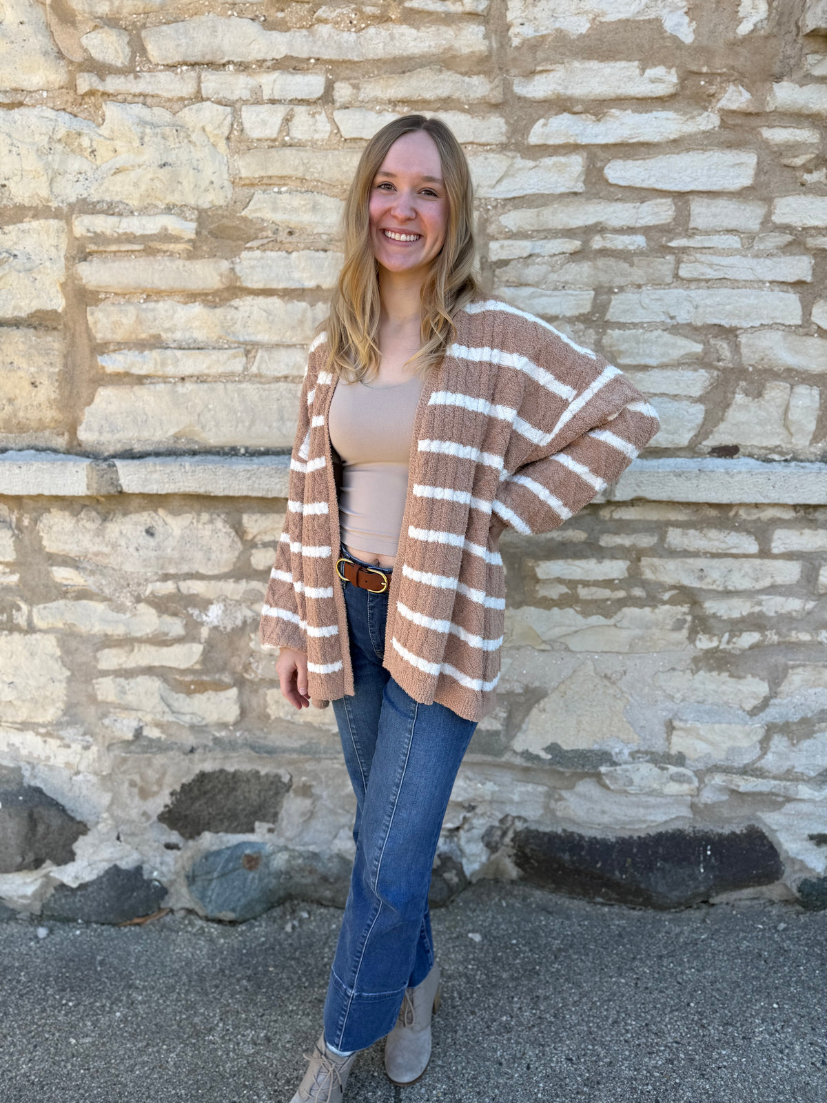 Long Sleeve Cardigan Sweater Chai